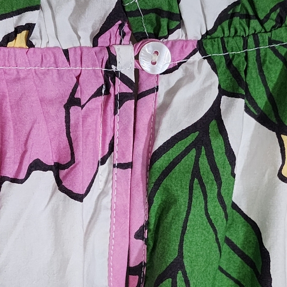 Banjanan Floral Print Blouse with Ruffle Sleeves - Picture 3 of 6